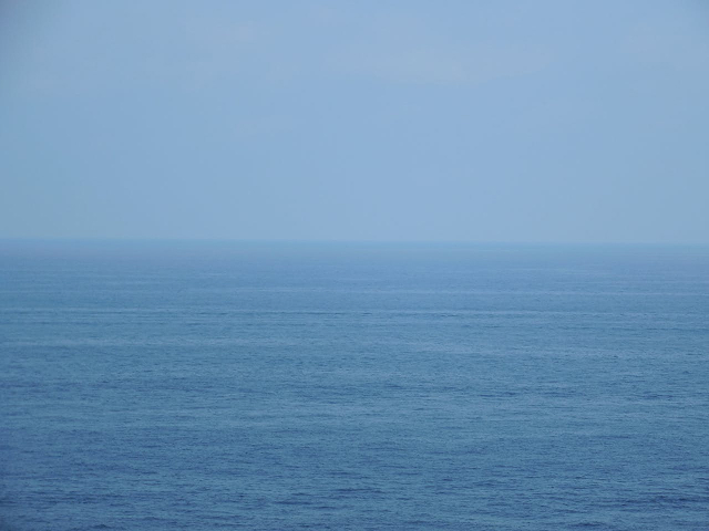 At sea